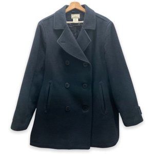 LL Bean Women's Classic Lambswool Peacoat Navy 1X